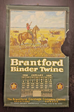 Load image into Gallery viewer, 1936 Brantford Binder Twine Calendar Complete 16 1/4&quot; x 25 3/4&quot;
