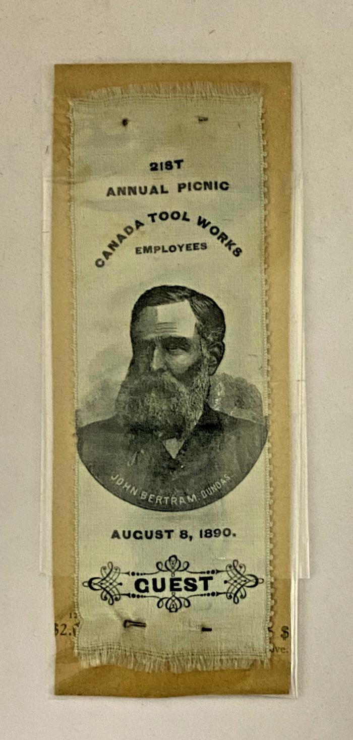 1890 Employee Pin Canada Tool Works 21st Annual Picnic Ribbon