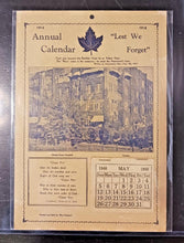 Load image into Gallery viewer, 1940 War Veterans Calendar 1914-1918 8 1/2&quot; x 12 1/2&quot;
