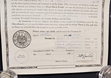 Load image into Gallery viewer, Grand Black Chapter British America Clearance Certificate 1974 No.821
