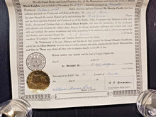 Load image into Gallery viewer, Grand Black Chapter British America Clearance Certificate No.897
