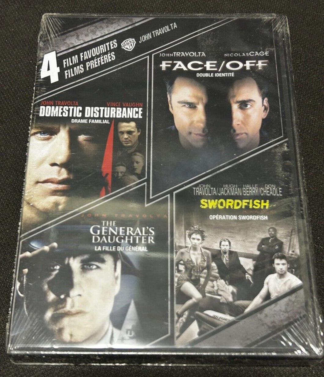 4 Film Favorites from John Travolta DVD (Face/Off, Swordfish, etc) SEALED