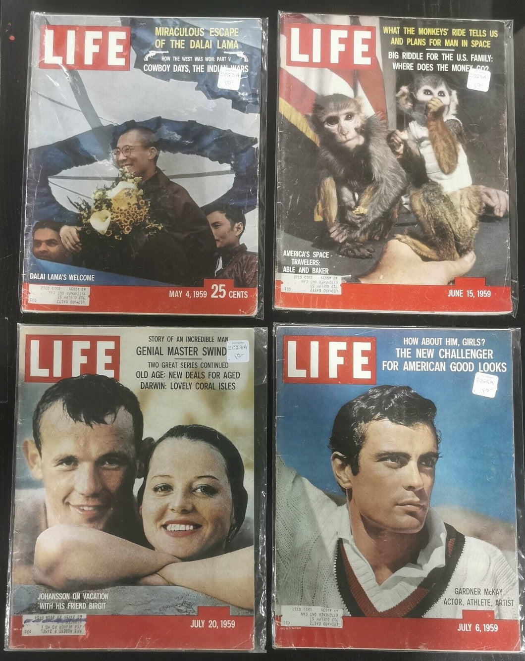 Life Magazines Lot Issued 1959 May 4, June 15, July 6, July 20