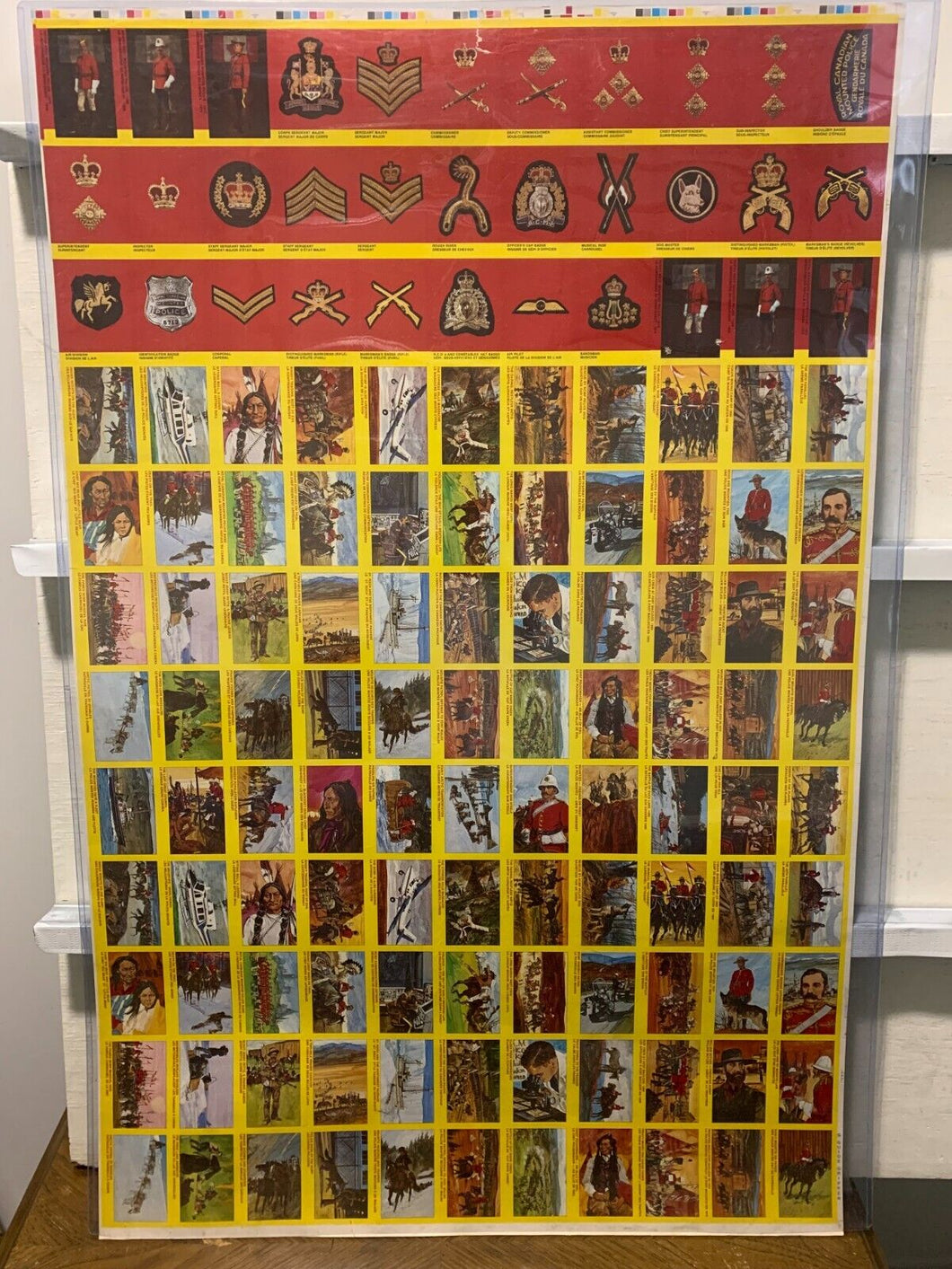 1973 O-Pee-Chee RCMP - Uncut Sheet, with Insert Cards