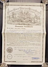 Load image into Gallery viewer, Grand Black Chapter British America Clearance Certificate 1978 No.944

