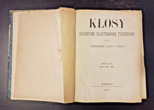 Load image into Gallery viewer, KŁOSY ILLUSTRATED MAGAZINE volume XXVI 1878 Hardcover 12&quot; x 15 1/2&quot;
