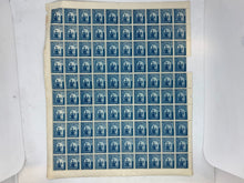 Load image into Gallery viewer, Vintage 10x10 Sheet - Blue 1941 Gheorghe Duca, Romanian Stamps (24 Lei) (F)
