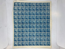 Load image into Gallery viewer, Vintage 10x10 Sheet - Blue 1941 Gheorghe Duca, Romanian Stamps (24 Lei) (B)

