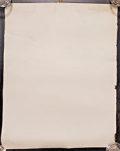 Load image into Gallery viewer, 1950s VINTAGE CALENDAR PIN-UP GLAMOUR GIRL SEMI NUDE MODEL Poster 16&quot; x 20 1/2&quot;
