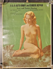 Load image into Gallery viewer, Vintage Calendar NUDE PIN-UP Model Poster 15&quot; x 20&quot;

