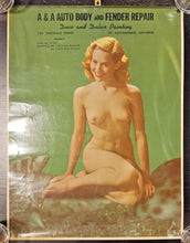 Load image into Gallery viewer, Vintage Calendar NUDE PIN-UP Model Poster 15&quot; x 20&quot;
