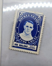 Load image into Gallery viewer, 1961-62 Topps Inserts Hockey Stamps Joe Malone Montreal
