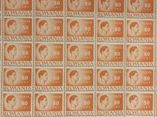 Load image into Gallery viewer, 10x10 Sheet of 1946 Orange Romanian Stamps - Posta Romana (80 Lei)
