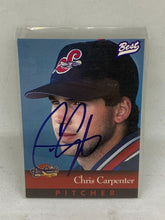 Load image into Gallery viewer, SIGNED 1997 Best Syracuse SkyChiefs #6 Chris Carpenter Baseball Card
