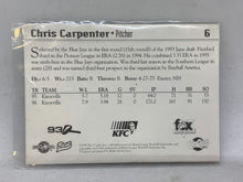 Load image into Gallery viewer, SIGNED 1997 Best Syracuse SkyChiefs #6 Chris Carpenter Baseball Card

