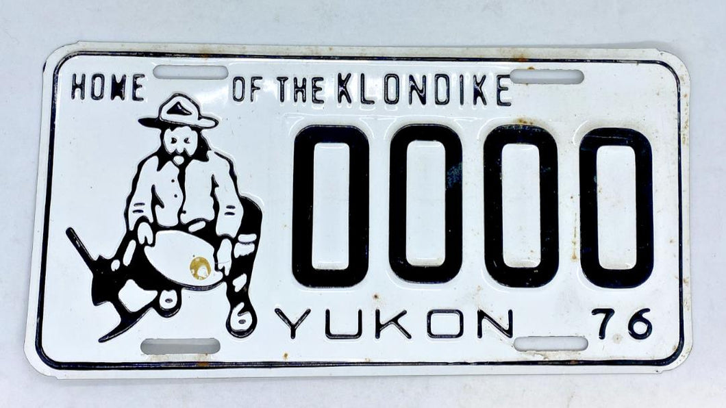 1976 Yukon Sample License Plate Vintage