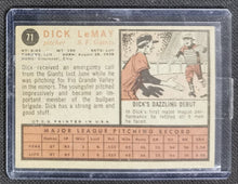 Load image into Gallery viewer, 2011 Topps Heritage 50th Anniversary 1962 Buybacks #71 Dick LeMay
