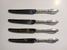 Load image into Gallery viewer, 1914 Tudor Scroll Modern Birks Sterling Hollow Luncheon Knife x 7
