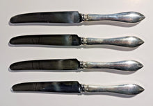 Load image into Gallery viewer, 1914 Tudor Scroll Modern Birks Sterling Hollow Luncheon Knife x 7
