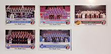 Load image into Gallery viewer, 1992-93 Kraft Dinner Hockey Hand Cut Team Collectors Cards Lot of 5
