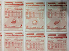 Load image into Gallery viewer, 1994-95 Kraft Dinner Hockey Hand Cut Collectors 3 1/2 x  5 1/4&quot; Cards Lot of 20
