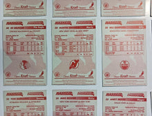 Load image into Gallery viewer, 1994-95 Kraft Dinner Hockey Hand Cut Collectors 3 1/2 x  5 1/4&quot; Cards Lot of 20
