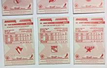 Load image into Gallery viewer, 1994-95 Kraft Dinner Hockey Hand Cut Collectors 3 1/2 x  5 1/4&quot; Cards Lot of 20
