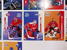 Load image into Gallery viewer, 1994-95 Kraft Dinner Hockey Hand Cut Collectors 3 1/2 x  5 1/4&quot; Cards Lot of 20
