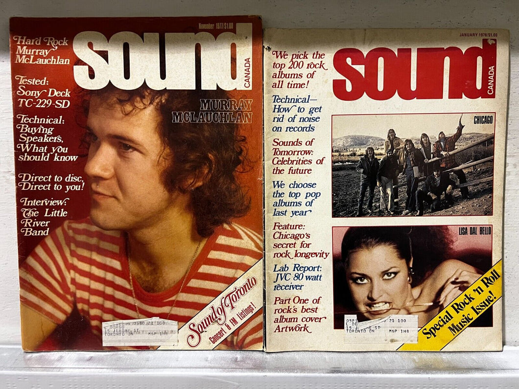Sound Canada - November 1977 & January 1978 Magazines