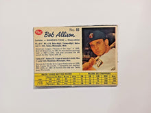 Load image into Gallery viewer, 1962 Post Canada Bob Allison #83 Baseball Card Brown Back
