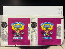 Load image into Gallery viewer, Lot of 2 - 1st Series Garbage Pail Kids - OPC Bubble Gum Stickers *Wax Wrapper*
