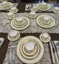 Load image into Gallery viewer, 90 Piece Dinner Set Hand Painted Gold Bone China Minton
