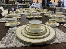 Load image into Gallery viewer, 90 Piece Dinner Set Hand Painted Gold Bone China Minton

