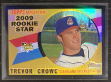 Load image into Gallery viewer, 2009 Topps Heritage Chrome Trevor Crowe Black Refractor SSP 52/60 CHR137
