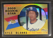 Load image into Gallery viewer, 2009 Topps Heritage Chrome Kyle Blanks Black Refractor SSP 05/60 CHR162
