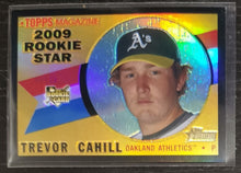 Load image into Gallery viewer, 2009 Topps Heritage Chrome Trevor Cahill Black Refractor SSP 41/60 CHR175

