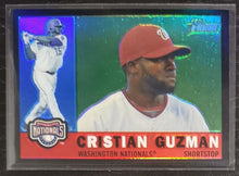 Load image into Gallery viewer, 2009 Topps Heritage Chrome Cristian Guzman Black Refractor SSP 44/60 CHR132
