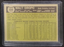 Load image into Gallery viewer, 1961 Topps Walt Dropo Baseball Card #489
