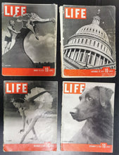 Load image into Gallery viewer, Life Magazine Issued 1937 Aug 16, 1937 Nov 29, , 1938 Dec 5, 1938 Dec 12
