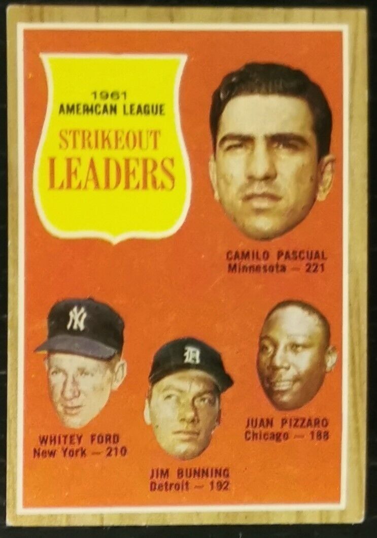 1962 Topps Strikeout Leaders #59 Baseball Card VG-EX