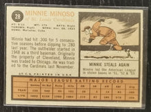 Load image into Gallery viewer, 1962 Topps Minnie Minsoso #28 Baseball Card VG-EX
