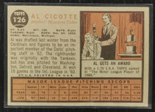 Load image into Gallery viewer, 1962 Topps Al Cicotte #126 Baseball Card VG-EX
