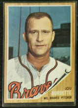 Load image into Gallery viewer, 1962 Topps Lou Burdette #380 Baseball Card EX
