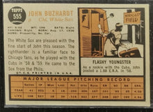 Load image into Gallery viewer, 1962 Topps John Buzhardt #555 Baseball Card VG-EX
