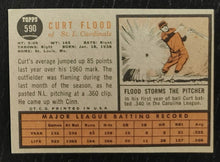 Load image into Gallery viewer, 1962 Topps Cury Flood #590 Baseball Card VG-EX
