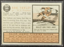 Load image into Gallery viewer, 1962 Topps Bob Turley #589 Baseball Card EX

