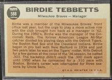 Load image into Gallery viewer, 1962 Topps Birdie Tebbetts #588 Baseball Card VG-EX
