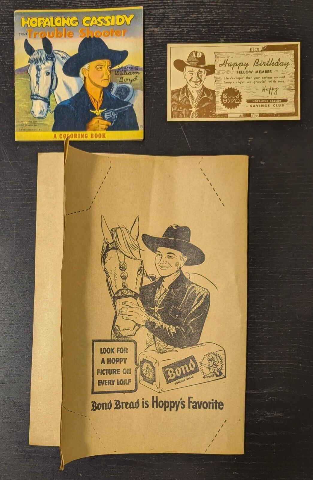 Hopalong Cassidy Club Collector Lot