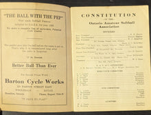 Load image into Gallery viewer, 1931 Ontario Softball Association Rule Book
