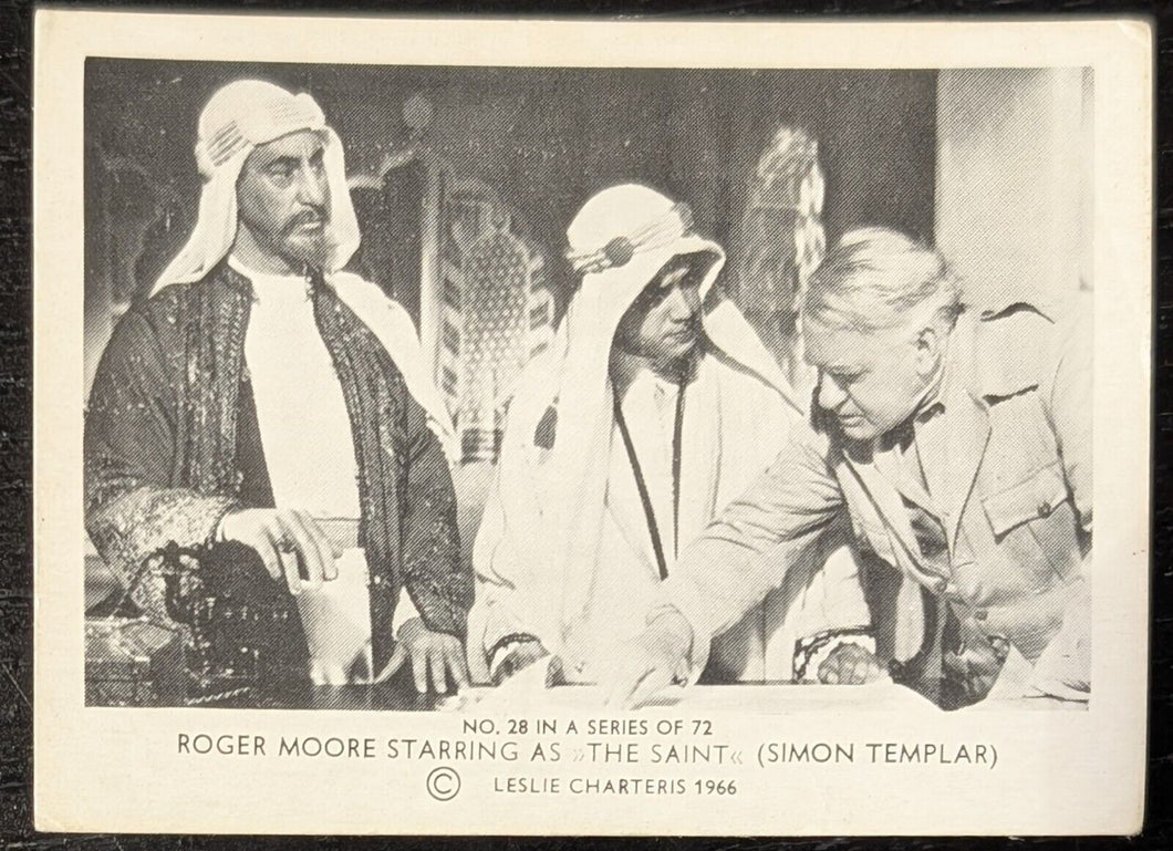 1966 Roger Moore The Saint San Portex Card #28 in a series of 72
